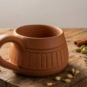 Handcrafted Terracotta Matka-Style Clay Mug (Eco-Friendly Traditional Tea & Coffee Cup)set of 6 pc