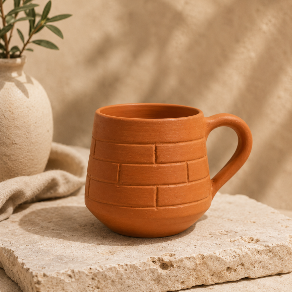 Textured Brick Tea Cup Set (6 pcs)